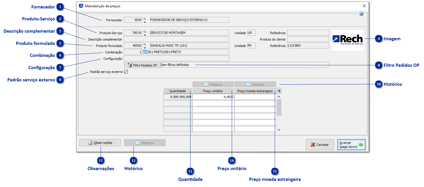 Manutenção do Preço por Fornecedor