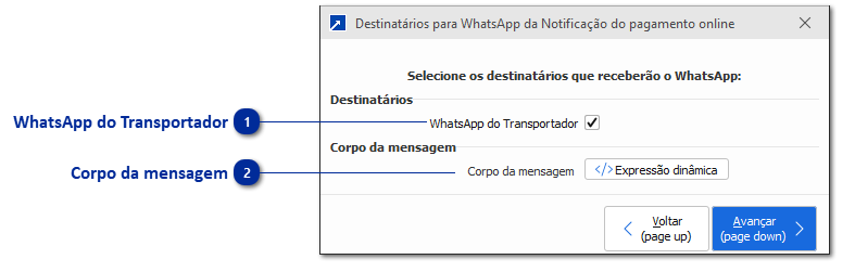 Notificação de pagamento online
