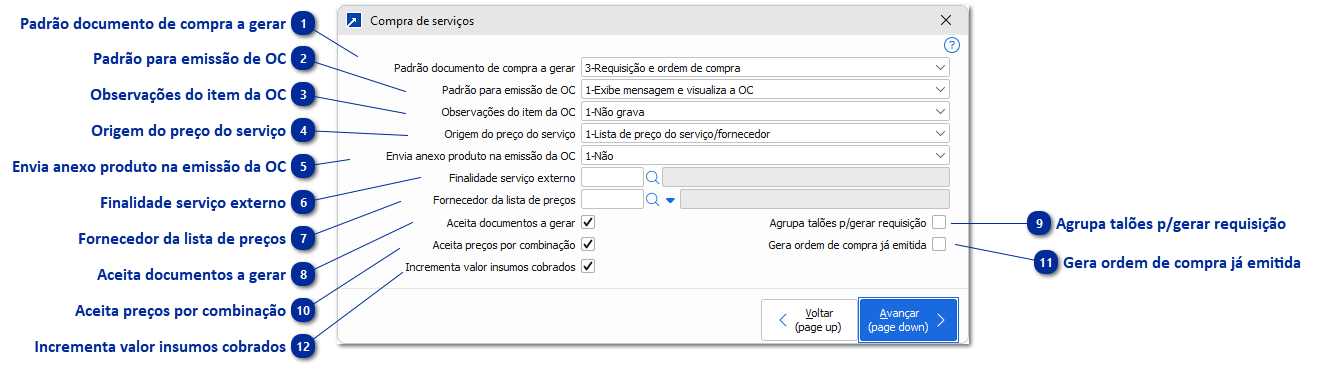 Configurações da Empresa - Compra