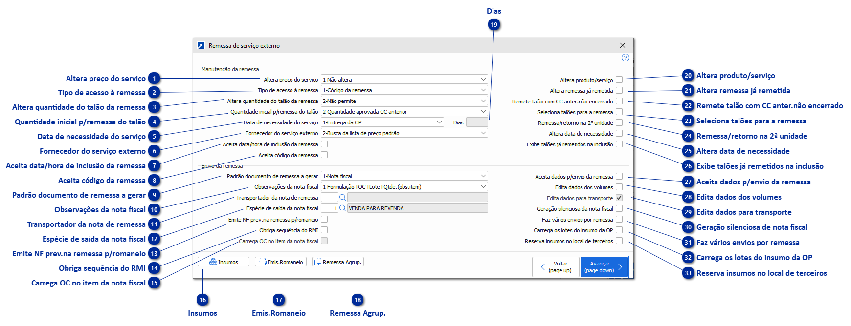 Configurações da Empresa - Remessa