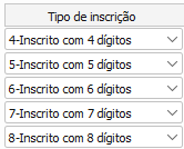 1. Tipo de inscrição
