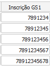 2. Inscrição GS1