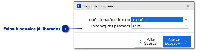 Supressão de bloqueios já liberados