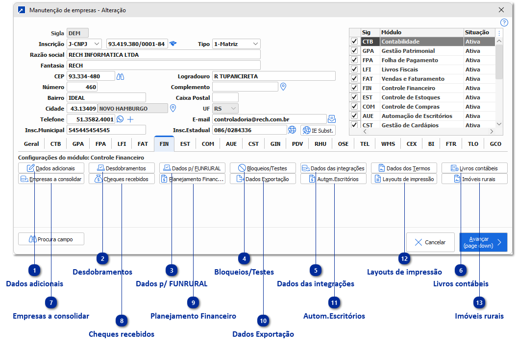 Empresa - Controle Financeiro