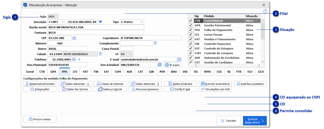Empresa - Folha de Pagamento