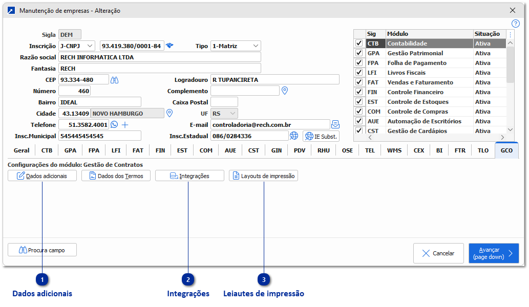 Empresa - Gestão de Contratos