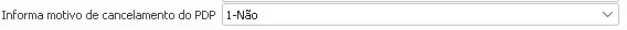 31. Informa motivo de cancelamento do PDP