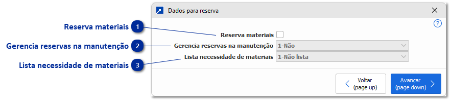 Reserva Materiais
