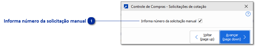 Solicitações de cotações