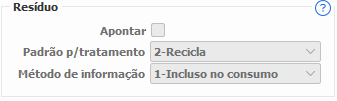 2. Dados para controle de Resíduos