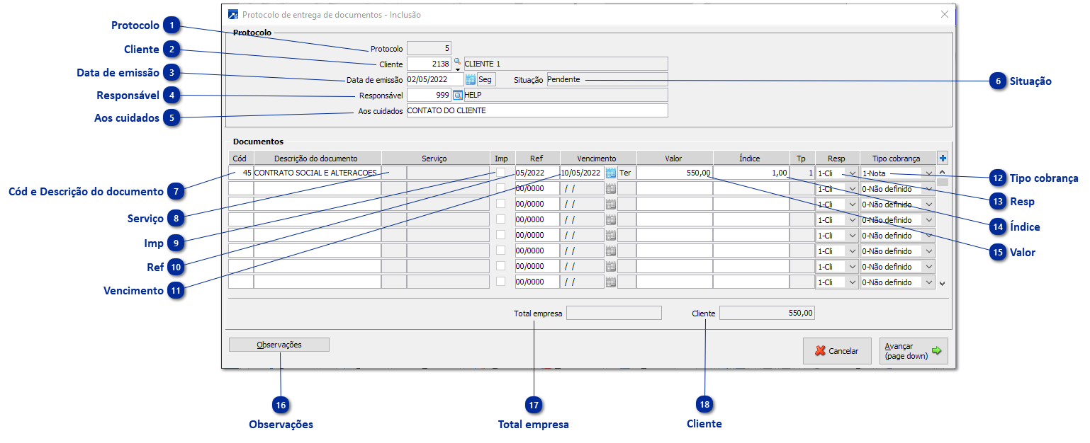 Protocolo para Entrega de Documentos
