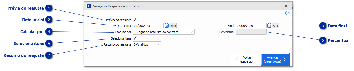 Reajuste de Contratos/Itens