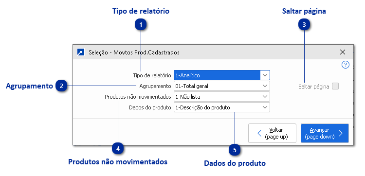 Relatório - Movimento de Produtos Cadastrados