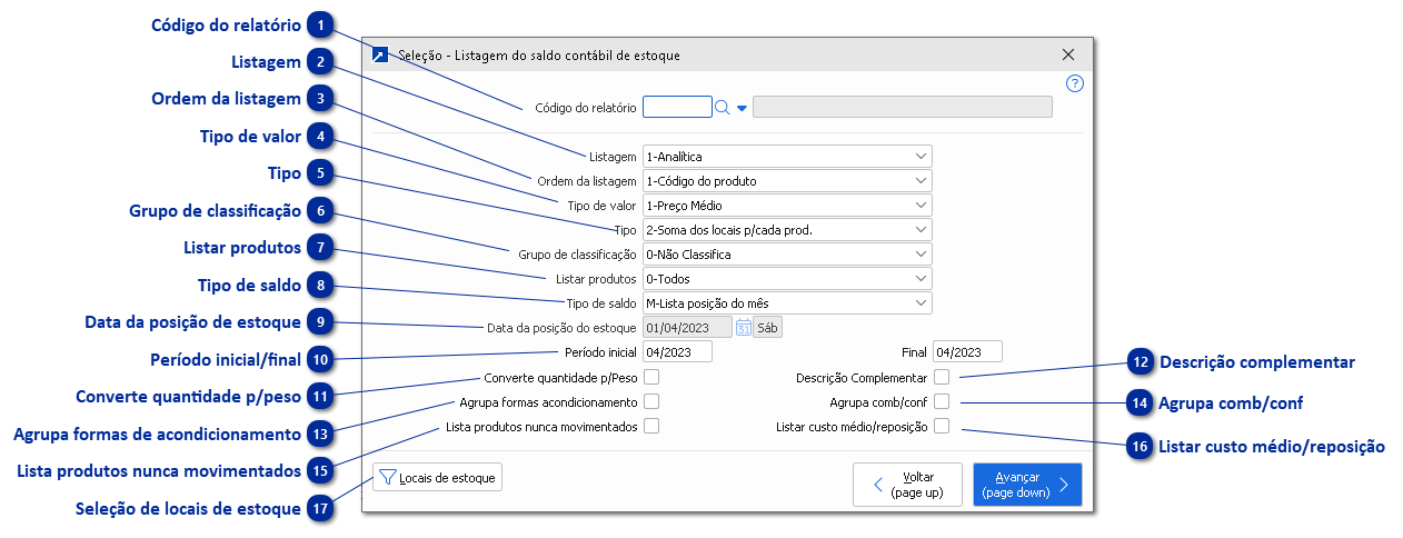 Saldo Contábil de Estoque