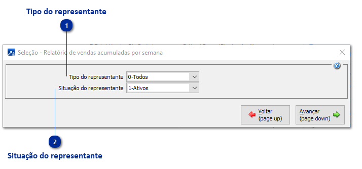 Relatório de Vendas Acumuladas por Semana 