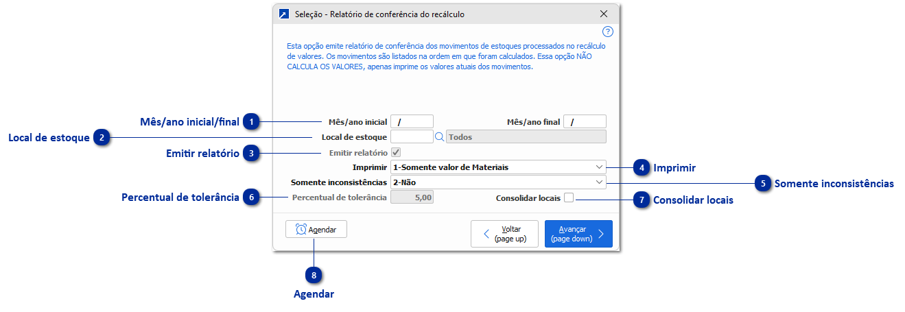Relatório de Conferência de Cálculo