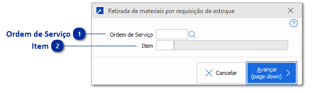 Retirada de Outros Materiais por Requisição de Estoque