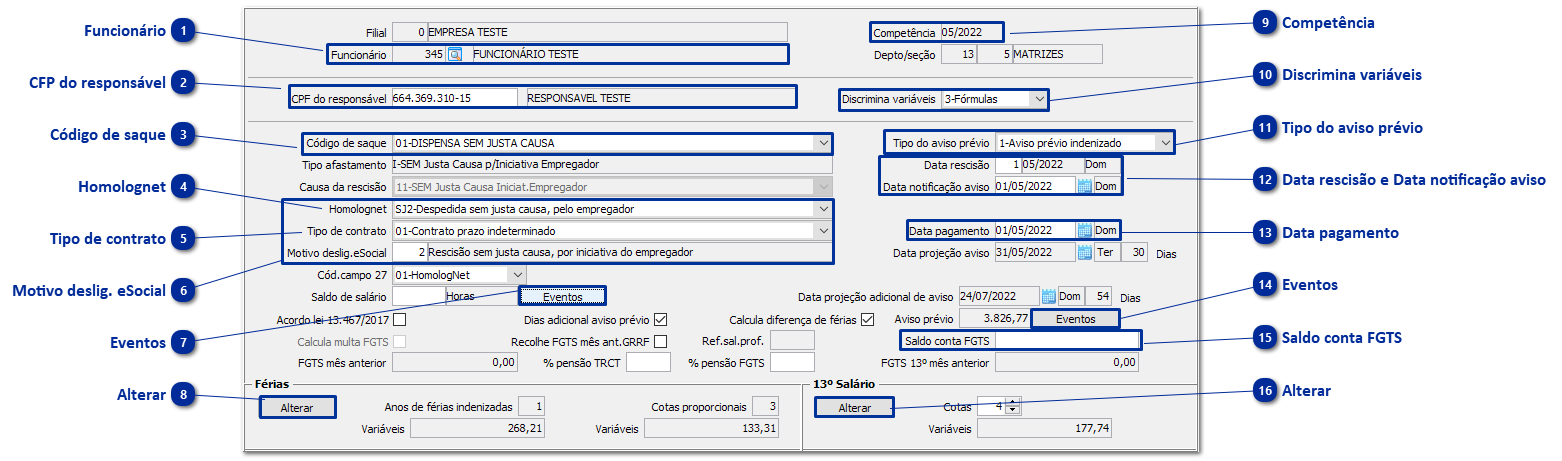 Rescisão Aviso Prévio Indenizado