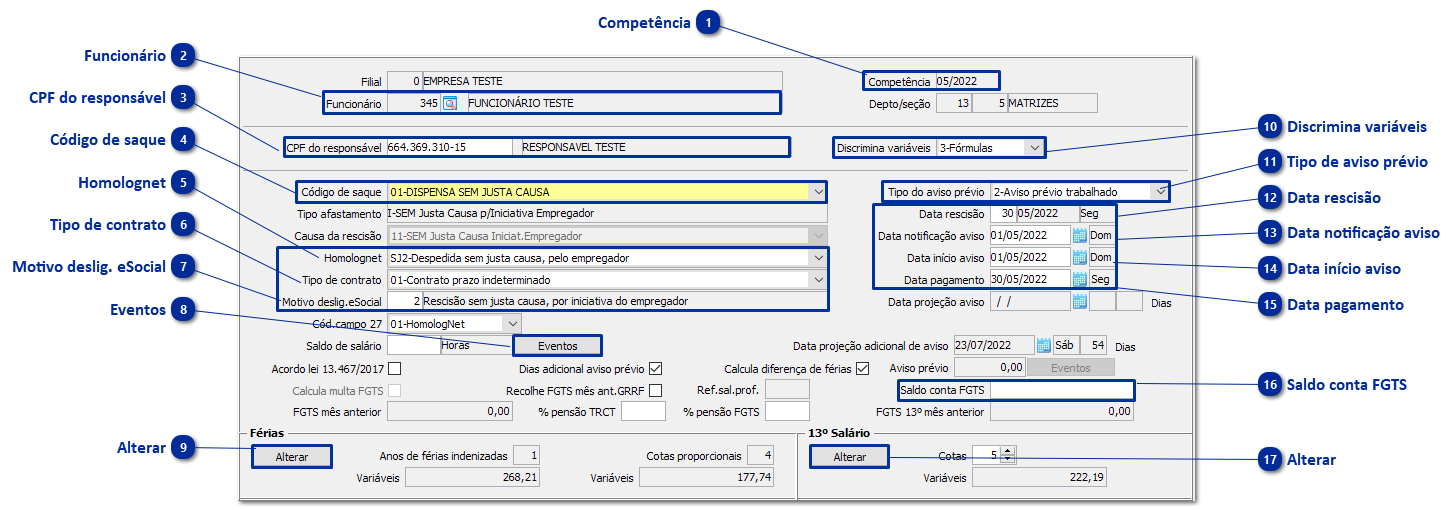 Rescisão Aviso Prévio Trabalhado