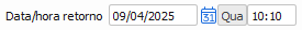 2. Data/Hora do retorno