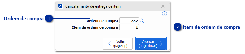 Exclui Entrega do Item