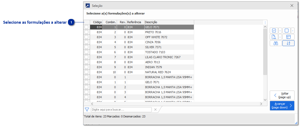 Seleção Intercalada