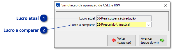 Simulação do Lucro CSLL/IRPJ
