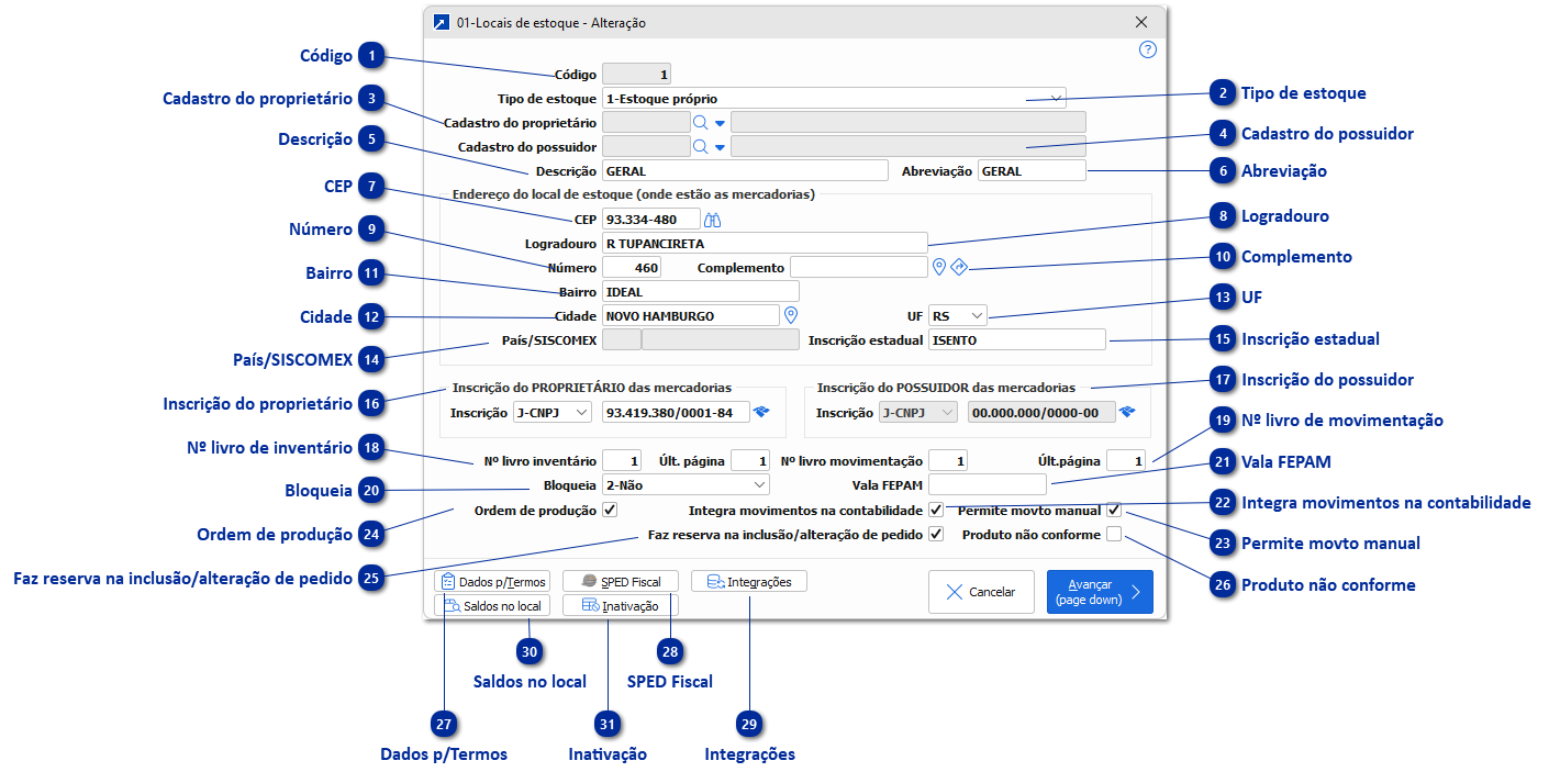 01 - Locais de Estoque