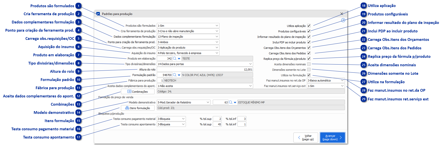 Padrões para Produção