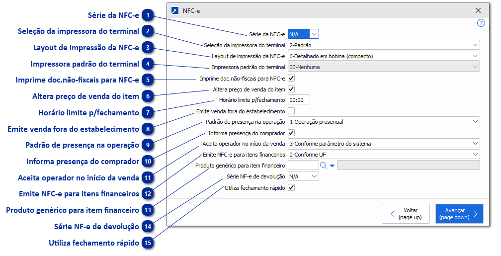 Configurações Específicas - NFC-e