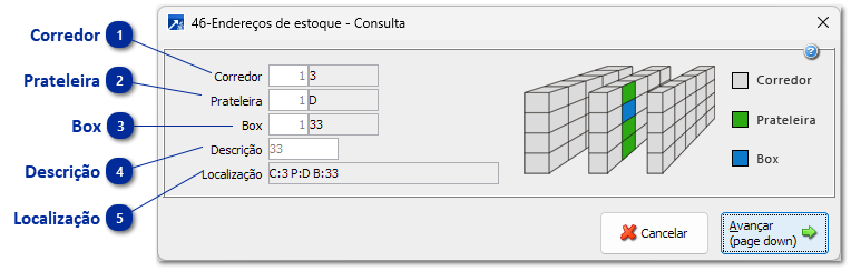 46 - Endereço de Estoque