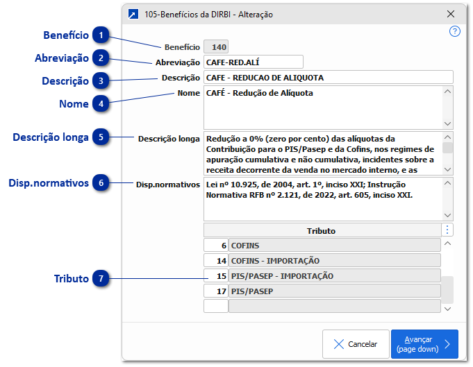 105 - Benefícios da DIRBI