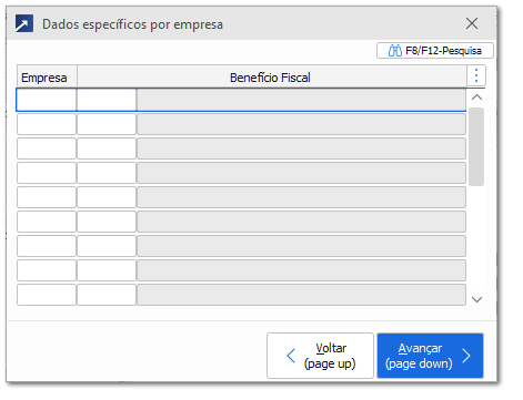 Dados Adicionais da Natureza de Operação - CFOP
