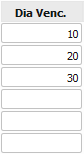 5. Dia de Vencimento