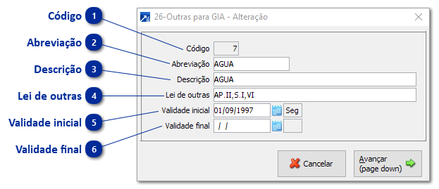 26 - Outras para GIA