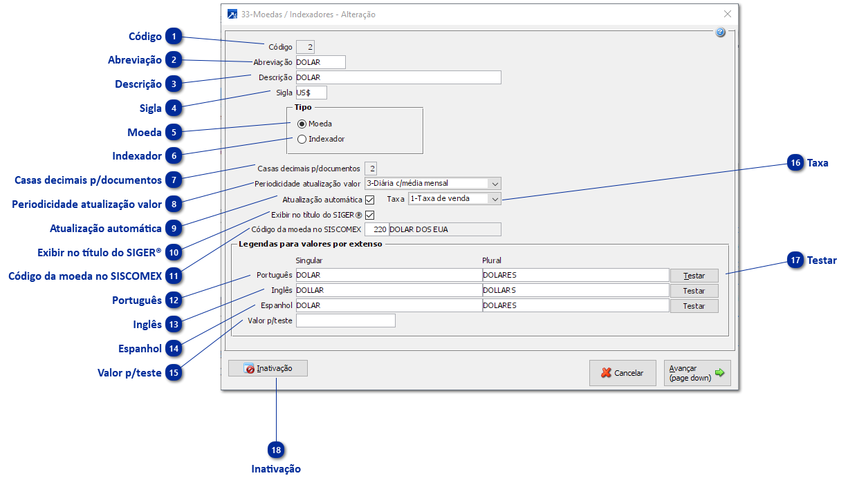 33 - Moedas/Indexadores