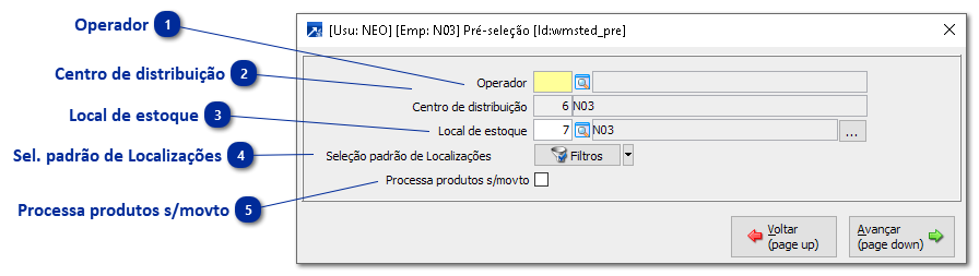 Ajuste divergência WMSxEST