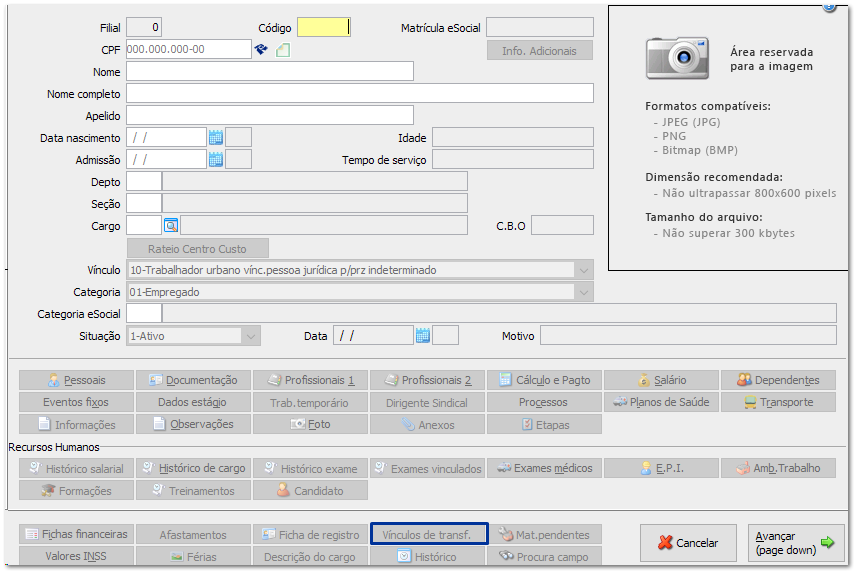Transferência de Funcionários