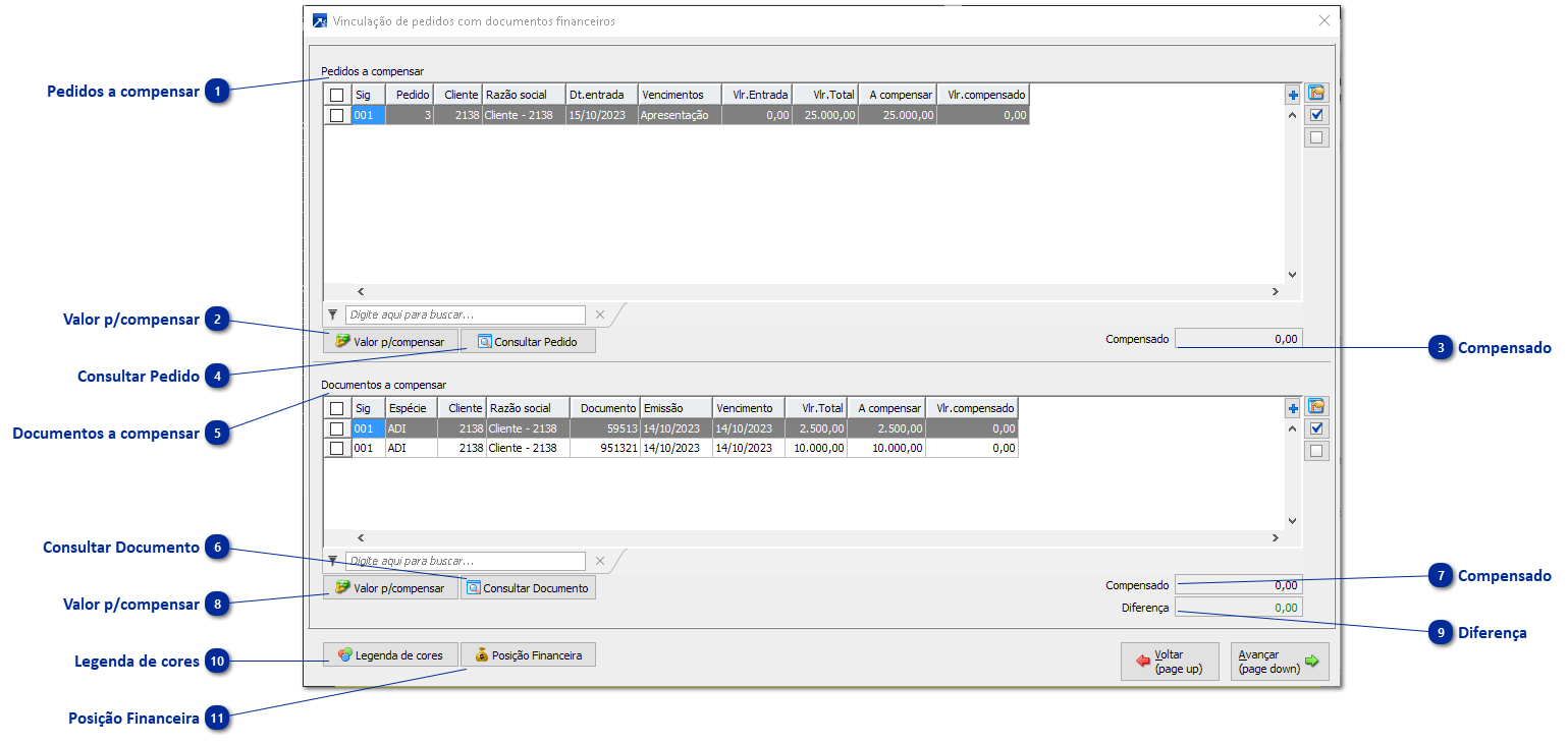Vincula Pedidos e Documentos