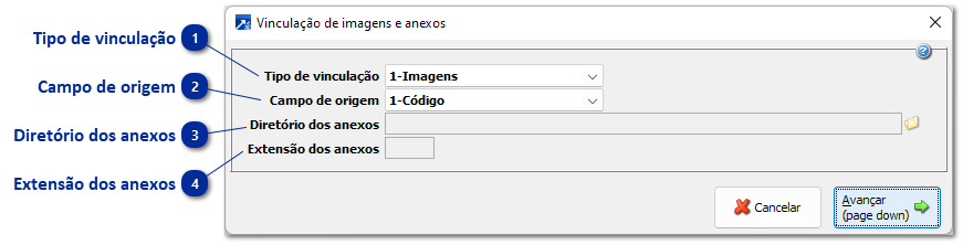 Vinculação de Imagens e Anexos